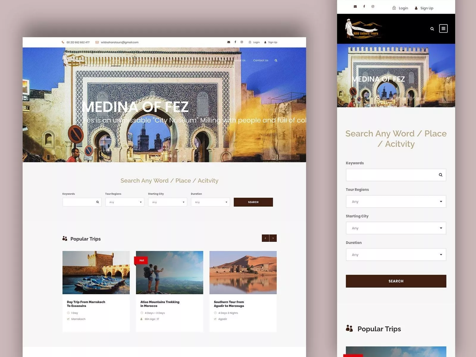 Wild Sahara Tours — Booking désert